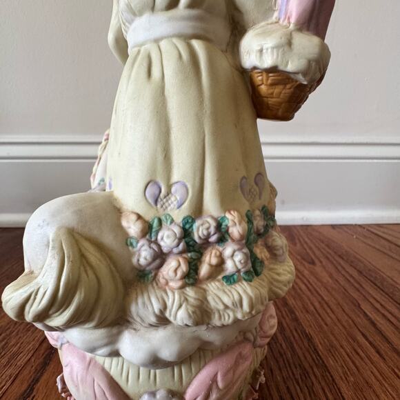 Victorian Santa Musical Figure Plays White Christmas Horse Floral Vintage - Picture 10 of 16